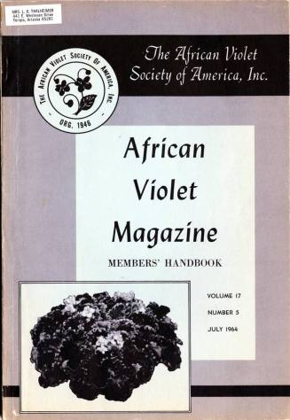 African Violet Magazine, Members' Handbook
