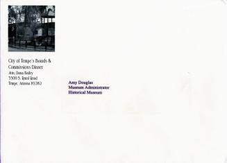 For above invitation.  Addressed to Amy Douglass