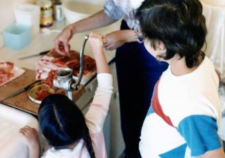 Meat Grinder Demonstration at Petersen House