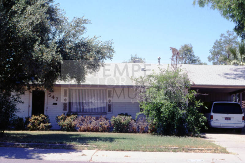 Property Address:  547 West 19th Street, Tempe, Arizona
Subdivision Address:  University Homes, Tempe, Arizona