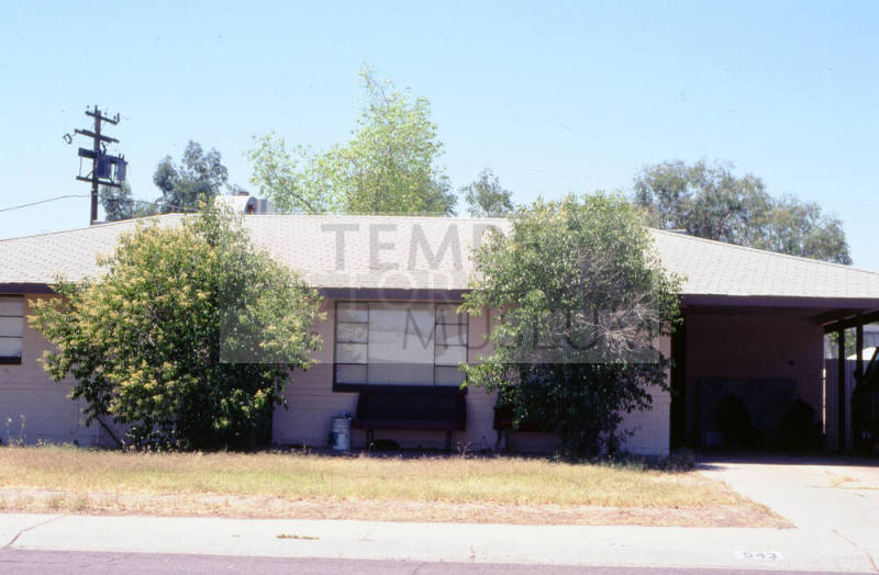Property Address:  543 West 19th Street, Tempe, Arizona
Subdivision Address:  University Homes, Tempe, Arizona