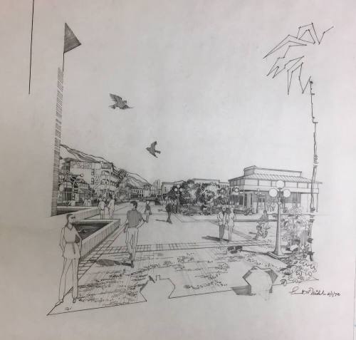 Drawing of Hayden Square in Downtown Tempe