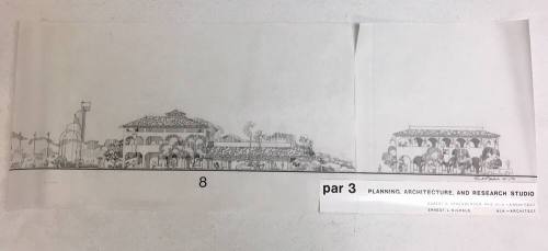 Original Drawings of Buildings on Mill Avenue Facing West