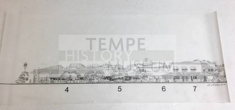 Drawing of Proposed Mill Avenue Facing West