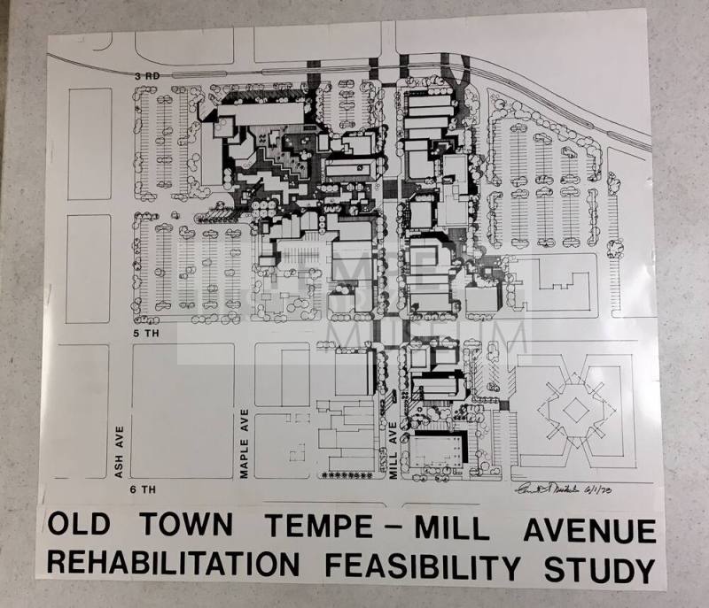 Drawing of Grid of Old Town Tempe Mill Avenue