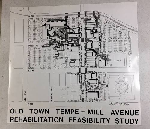 Drawing of Grid of Old Town Tempe Mill Avenue
