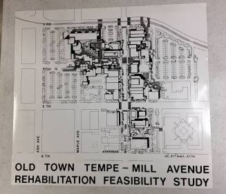 Drawing of Grid of Old Town Tempe Mill Avenue