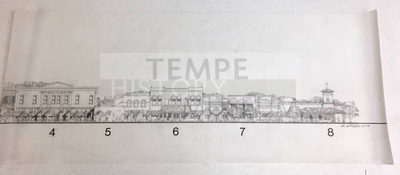 Original Drawings of Proposed Mill Avenue Facing East