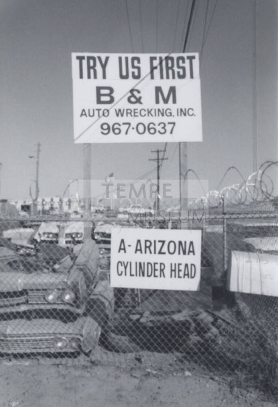 B and M Auto Wrecking Incorporated - 2132 East 1st Street, Tempe, Arizona