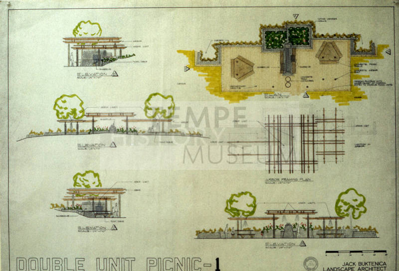 Kiwanis Park double picnic area schematic design slide