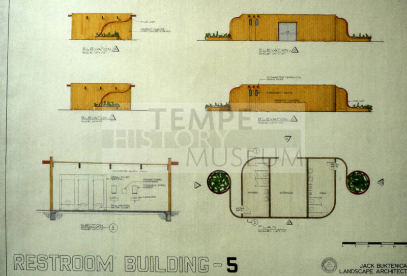 Kiwanis Park restroom building schematic design slide