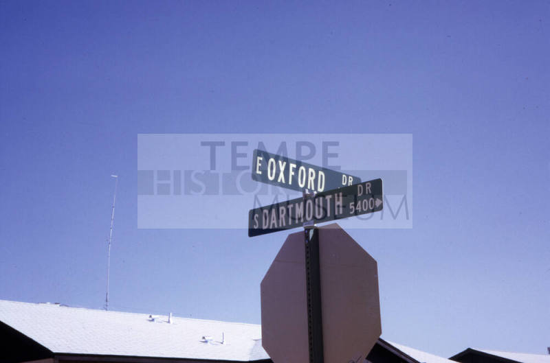 Street signs near Kiwanis Park site