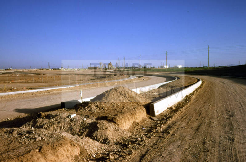 Kiwanis Park construction site with street