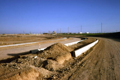 Kiwanis Park construction site with street