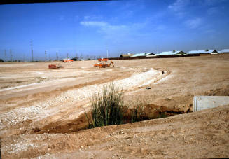 Kiwanis Park construction with ditch