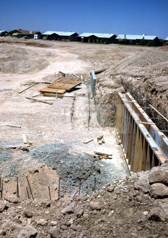 Concrete forms at Kiwanis Park site