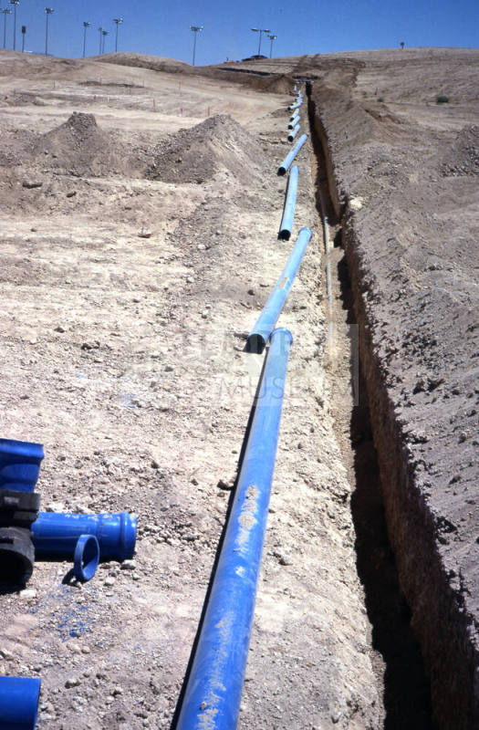 Pipeline construction at Kiwanis Park