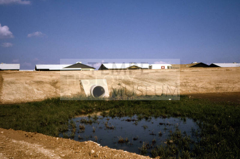 Drainage culvert and water at Kiwanis Park site