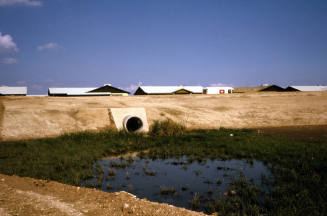 Drainage culvert and water at Kiwanis Park site