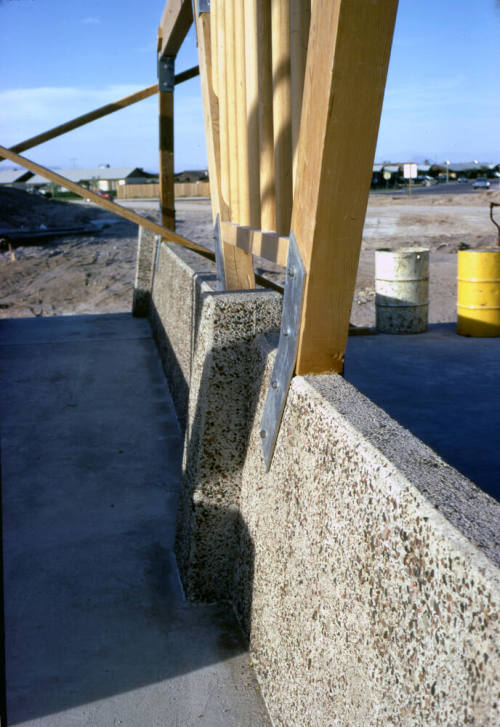 Kiwanis Park bridge construction close up
