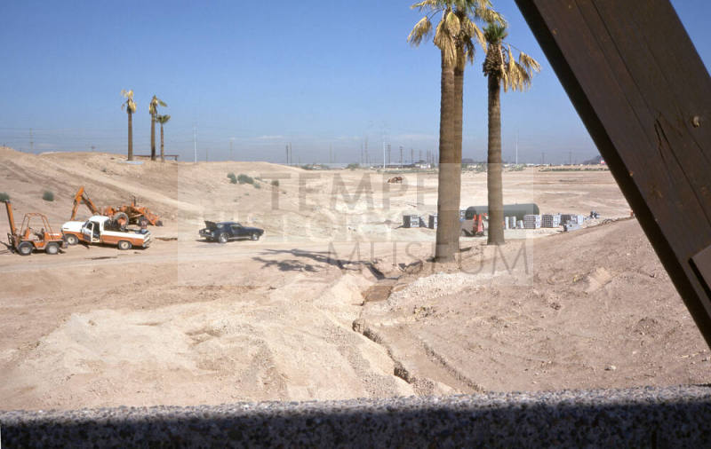 Kiwanis Park construction from bridge