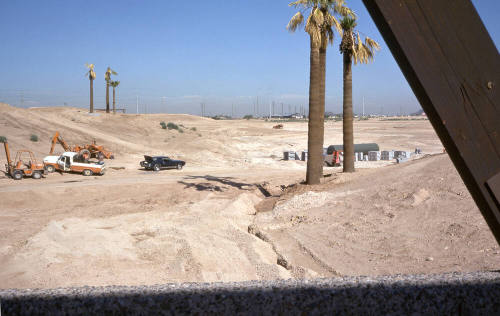 Kiwanis Park construction from bridge