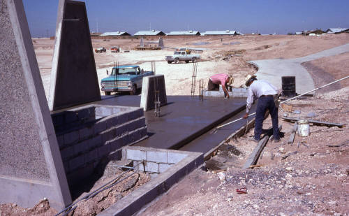 Construction of ramadas at Kiwanis Park