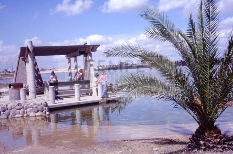 Kiwanis Lake ramada and flooded lake