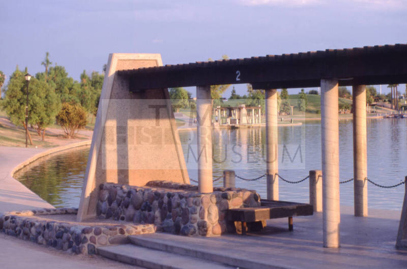 Kiwanis Park lake and ramadas
