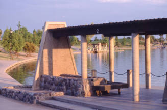 Kiwanis Park lake and ramadas