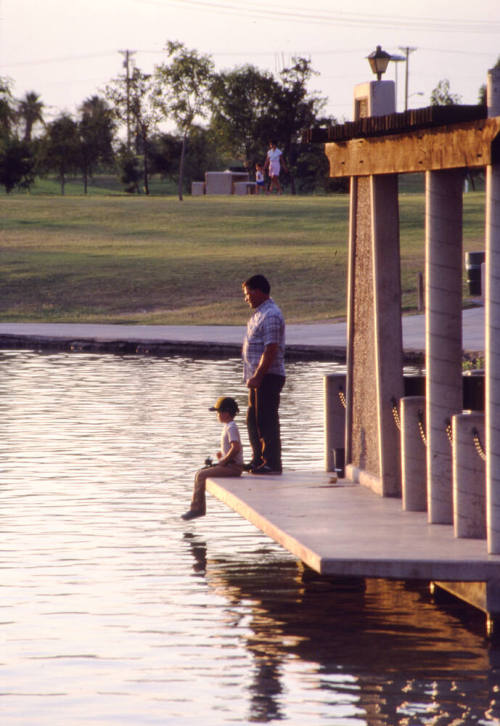 Fishing at Kiwanis Park ramada