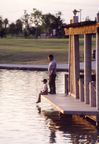 Fishing at Kiwanis Park ramada