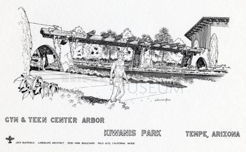 Kiwanis Park gym and teen center arbor design prints