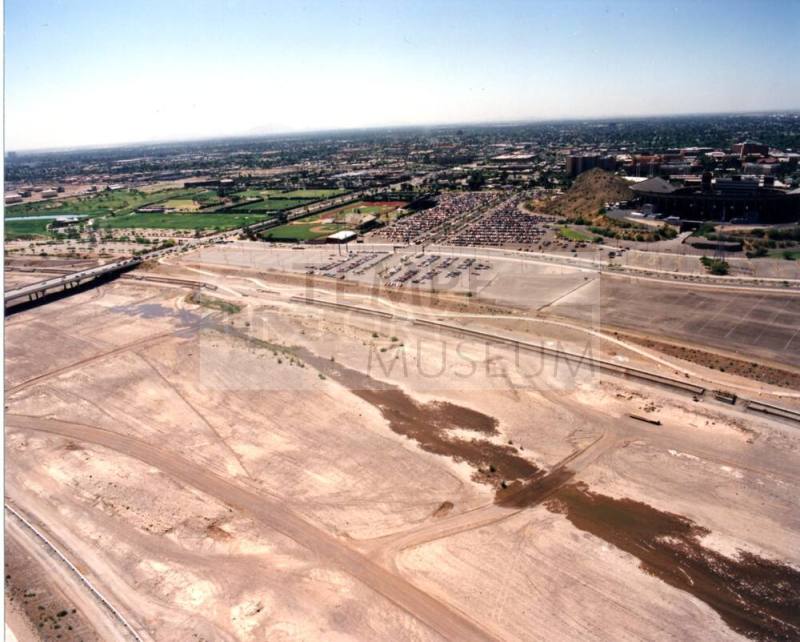 Tempe Town Lake construction - beginning site view