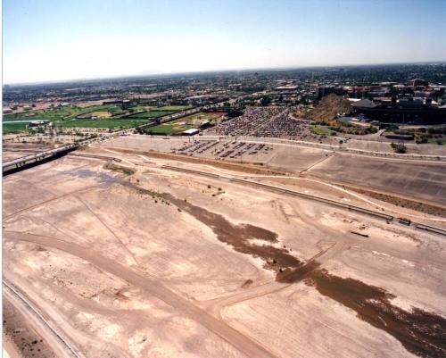 Tempe Town Lake construction - beginning site view
