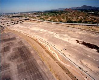 Tempe Town Lake beginning construction north