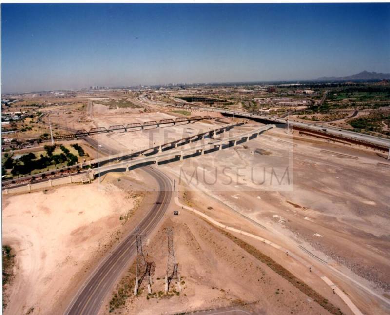 Tempe Town Lake Construction beginning - facing west