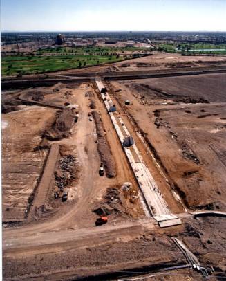 Tempe Town Lake Dam Construction - dam foundation