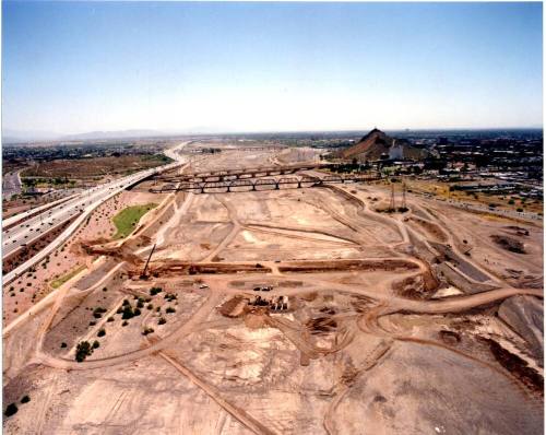 Tempe Town Lake Dam Construction - facing east