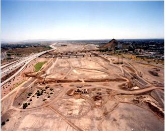 Tempe Town Lake Dam Construction - facing east