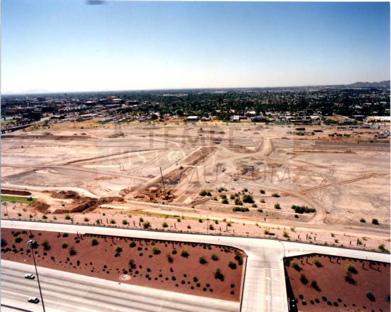 Tempe Town Lake construction site- facing south