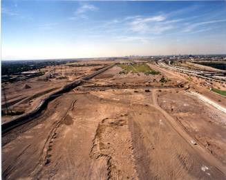 Tempe Town Lake Dam Construction site - facing west