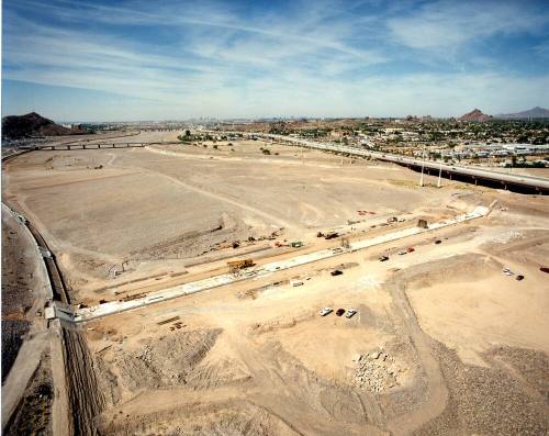 Tempe Town Lake East Dam Construction