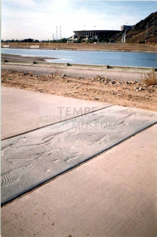 View of Rio Salado Project, Tempe Town Lake, view of ASU Stadium