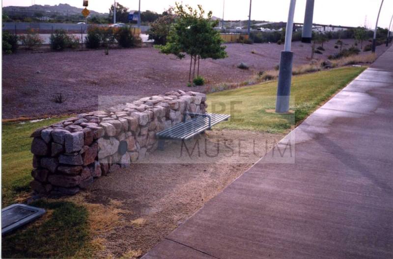 Rio Salado Bench, Stone wall and Walkway