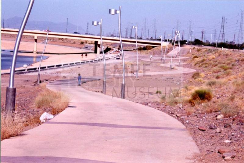 Rio Salado new concrete walkway and lights