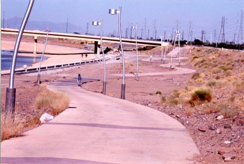 Rio Salado new concrete walkway and lights