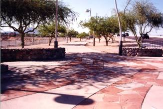 Rio Salado entry walkway and trees