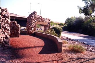 Rio Salado walkway with stone gateway and walk