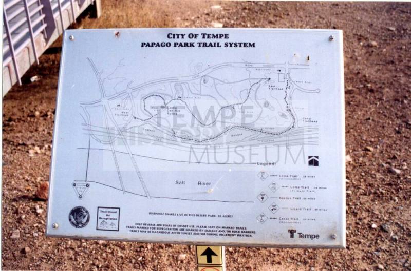 Papago Park Trail System Map sign